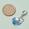 Angel Glass Seed Beads Pendant Decorations HJEW-MZ00109-05-3