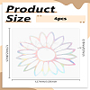 4Pcs Sunflower Adhesive Paper Stickers STIC-LP0001-11B-2