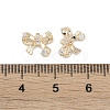 Brass Micro Pave Clear Cubic Zirconia Pendants KK-K351-46A-G-3