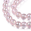 Electroplate Transparent Glass Beads Strands GLAA-T032-T4mm-AB10-2