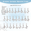 Letter A~Z Pendant Stitch Markers HJEW-AB00329-2