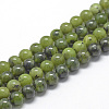 Natural Canadian Jade Beads Strands G-R446-8mm-08-1