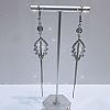 Exaggerated Clear Cubic Zirconia Tassel Dangle Earrings RO8227-1-1