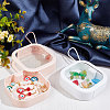 4Pcs 2 Colors Square ABS+TPE Multifunction Pocket-Sized Push Button Storage Box CON-GF0001-11-4