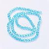 Electroplate Glass Beads Strands EGLA-R016-4m-M-2