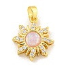 Rack Plating Brass Cubic Zirconia Pendants KK-H476-11G-06-1