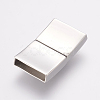Tarnish Resistant 304 Stainless Steel Magnetic Clasps with Glue-in Ends STAS-G136-02P-2