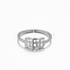 Number 201 Stainless Steel Adjustable Cuff Rings FS-WG22891-12-2
