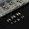 1 Box Mixed Platinum Plated Brass Cord Ends KK-X0061-P-NF-B-3