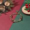 Bling Glass & Brass Tube Beaded Multi-strand Bracelet BJEW-TA00108-2