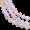 Imitation Jade Electroplate Glass Beads Strands GLAA-F029-J4mm-D02-3