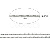 Tarnish Resistant 304 Stainless Steel Cable Chains CHS-K001-30-2.5mm-2