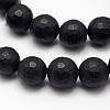 Natural Black Onyx Beads Strands G-D710-6mm-06-1