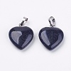 Synthetic Blue Goldstone Pendants G-G956-B11-FF-2