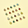 20Pcs 10 Colors 201 Stainless Steel Rhinestone Charms STAS-FS0002-05-7