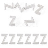 6Pcs 925 Sterling Silver Hollow Initial Beads STER-TA0001-53Z-1