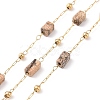 Natural Picasso Jasper Rectangle Beaded Chains AJEW-SZ0002-42F-1