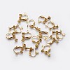 Racking Plated Brass Clip-on Earring Findings KK-P169-01G-1
