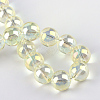 Electroplate Glass Beads Strands EGLA-Q062-8mm-A02-3
