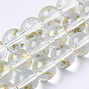 Transparent Spray Painted Glass Bead Strands GLAA-N035-03D-B09-1