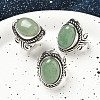 Natural Green Aventurine Adjustable Rings RJEW-I108-01AS-02-1
