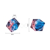 Two Tone Transparent Spray Painted Acrylic Bead X-ACRP-T005-26C-2