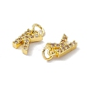 Real 18K Gold Plated Brass Micro Pave Clear Cubic Zirconia Charms KK-E068-VB452-K-3