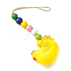 Easter Theme Plastic Hen Pendant Decorations HJEW-TAC0013-15C-2