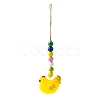 Easter Theme Plastic Hen Pendant Decorations HJEW-TAC0013-15C-1