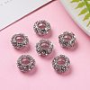 Alloy Rhinestone European Beads CPDL-H998-18-6