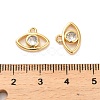 Brass Cubic Zirconia Charms KK-D300-11G-3