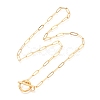 Unisex PVD Vacuum Plating 304 Stainless Steel Paperclip Chain Necklaces X-NJEW-H215-04G-1