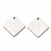 Unfinished Natural Poplar Wood Pendants WOOD-S045-110-2