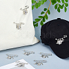16Pcs 2 Style Cowboy Theme Stainless Steel Brooches JEWB-FH00043-4