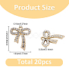 20Pcs 2 Colors Alloy Rhinestone Pendants FIND-YW0008-19-3