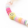 Handmade Polymer Clay Heishi Beaded Stretch Bracelets X-BJEW-JB06143-05-3