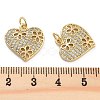Brass Pave Cubic Zirconia Pendants KK-U009-10F-G-3