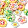 20Pcs 4 Styles Opaque Flower Resin Cabochons RESI-FS0001-55-3