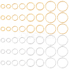 64Pcs 8 Style Brass Linking Rings KK-BC0009-44-1