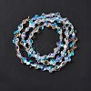 Faceted Glass Beads Strands EGLA-E030-01B-3