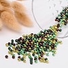 Choc-Mint Mix Pearlized Glass Pearl Beads HY-X006-4mm-04-3