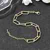 Brass Paperclip Chain Bracelets for Women LS-BJEW-H639-09G-1