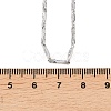 2MM Brass Textured Flat Bar Link Chains Necklaces for Men Women NJEW-L012-08P-5