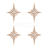 4Pcs Alloy Rhinestone Lapel Pins for Backpack Clothes JEWB-HY0001-64A-1