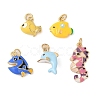 Rack Plating Brass Enamel Pendants KK-G507-03G-1
