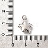 Brass Micro Pave Cubic Zirconia Charms KK-Q043-04P-3