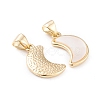 Natural White Shell Pendants KK-F814-07G-2