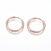 Ion Plating(IP) 304 Stainless Steel Huggie Hoop Earrings EJEW-F111A-19mm-RG-1