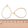 Brass Open Back Bezel Pendants KK-N256-01G-G-3