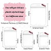 160Pcs 4 Styles Transparent Plastic Resealable Packaging Bags OPP-BC0001-12-2